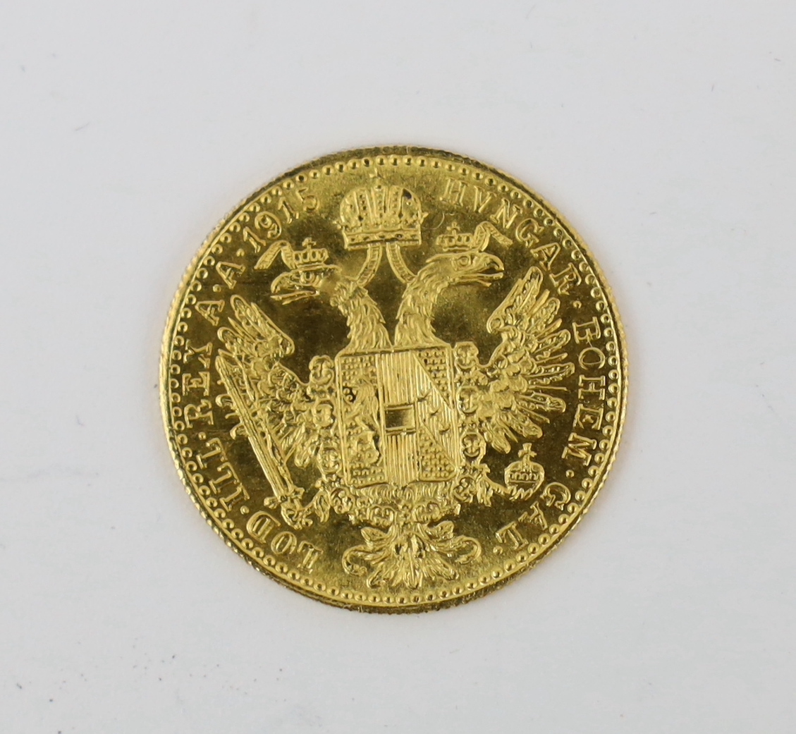 Austrian Empire - Frank Joseph I (1848-1916) gold Ducat, dated 1915, restrike